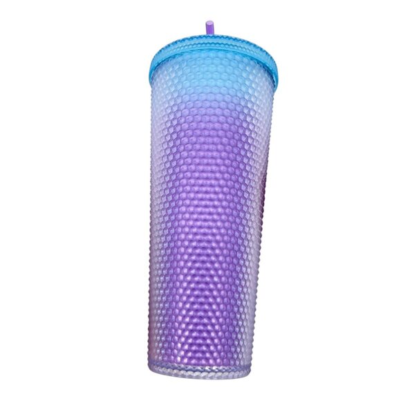 Starbucks Studded Tumbler Ombre Purple Blue Gradient 24 oz NWT - Picture 7 of 11